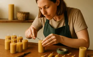 DIY Beeswax Candles A Step-by-Step Guide Cooling and Finishing Touches