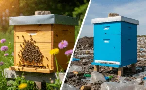 Choosing a Bee Hive Starter Kit Wooden vs. Plastic Hives Environmental Impact and Sustainability
